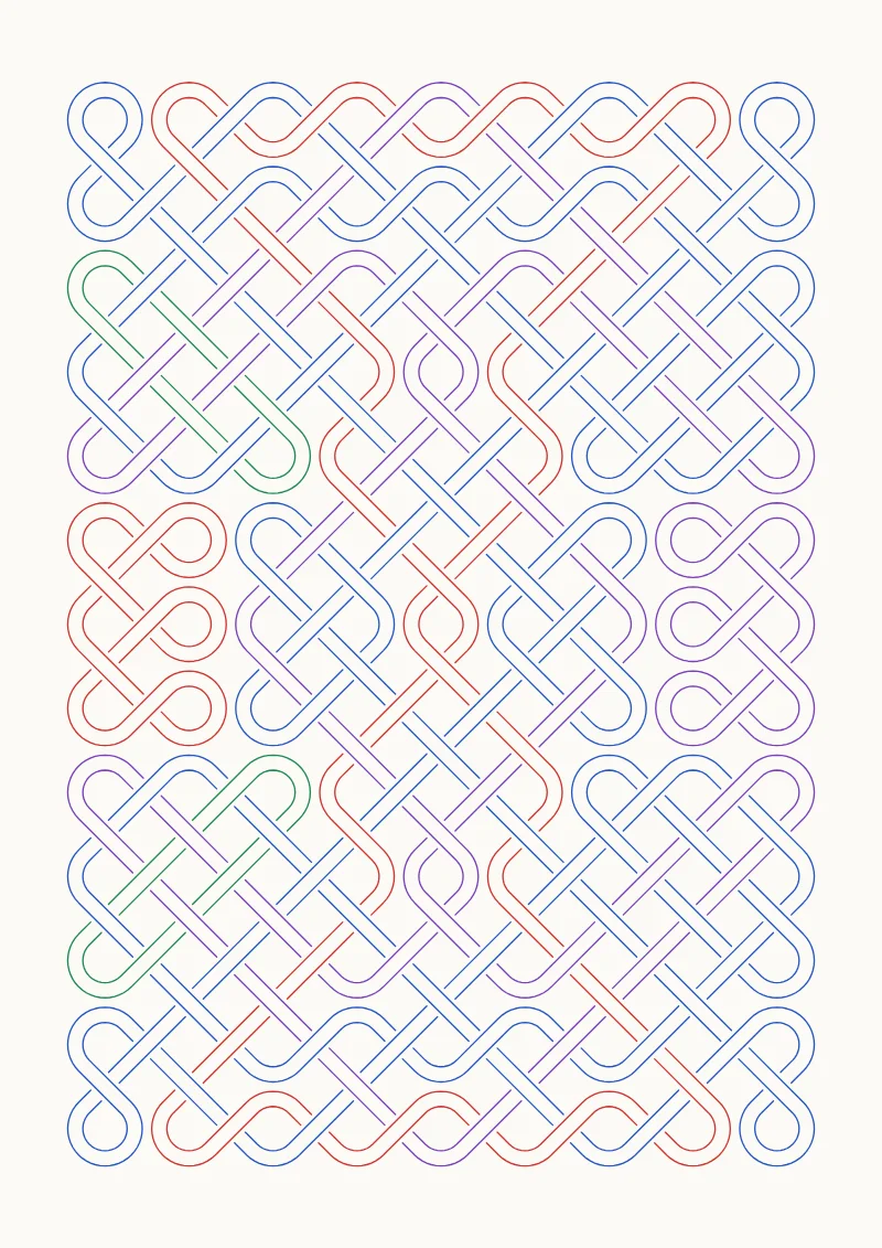 Celtic Knot pen plotter drawing with the default settings