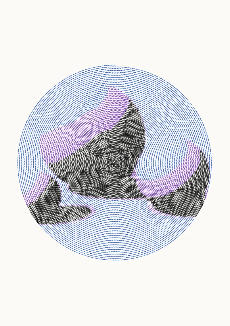 Image pen plotter drawing with the default settings