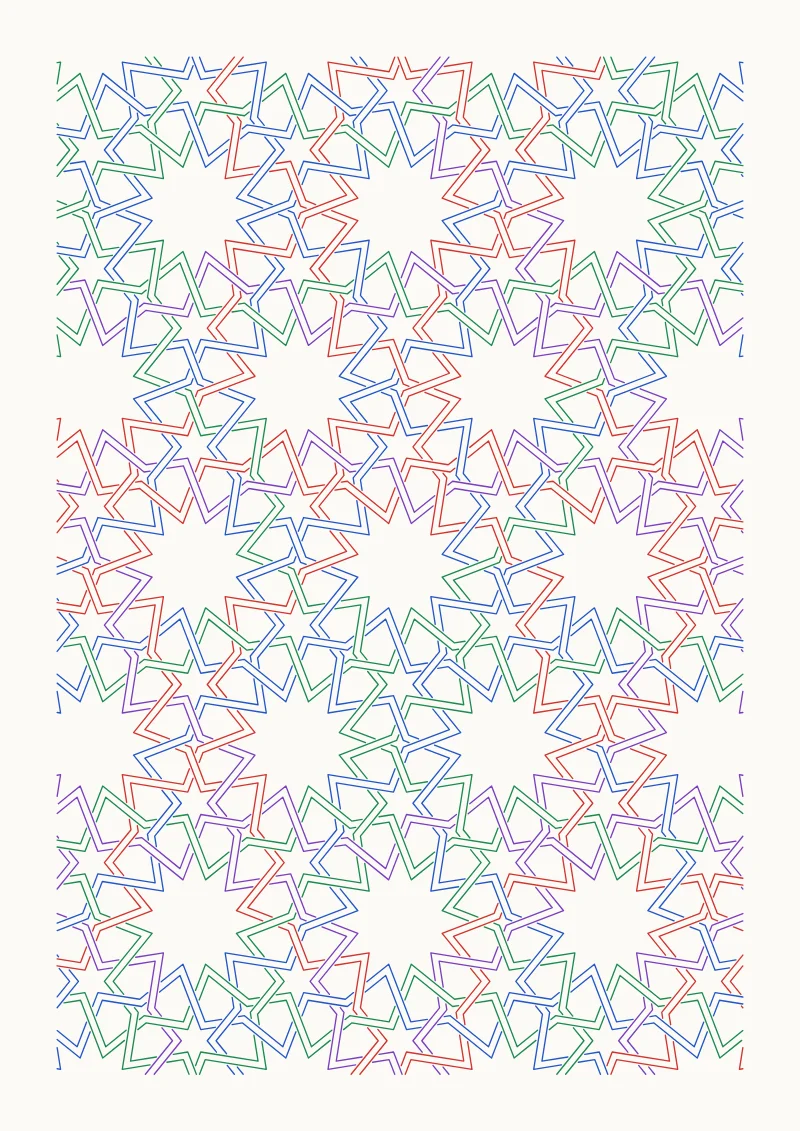 Islamic Stars pen plotter drawing with the default settings