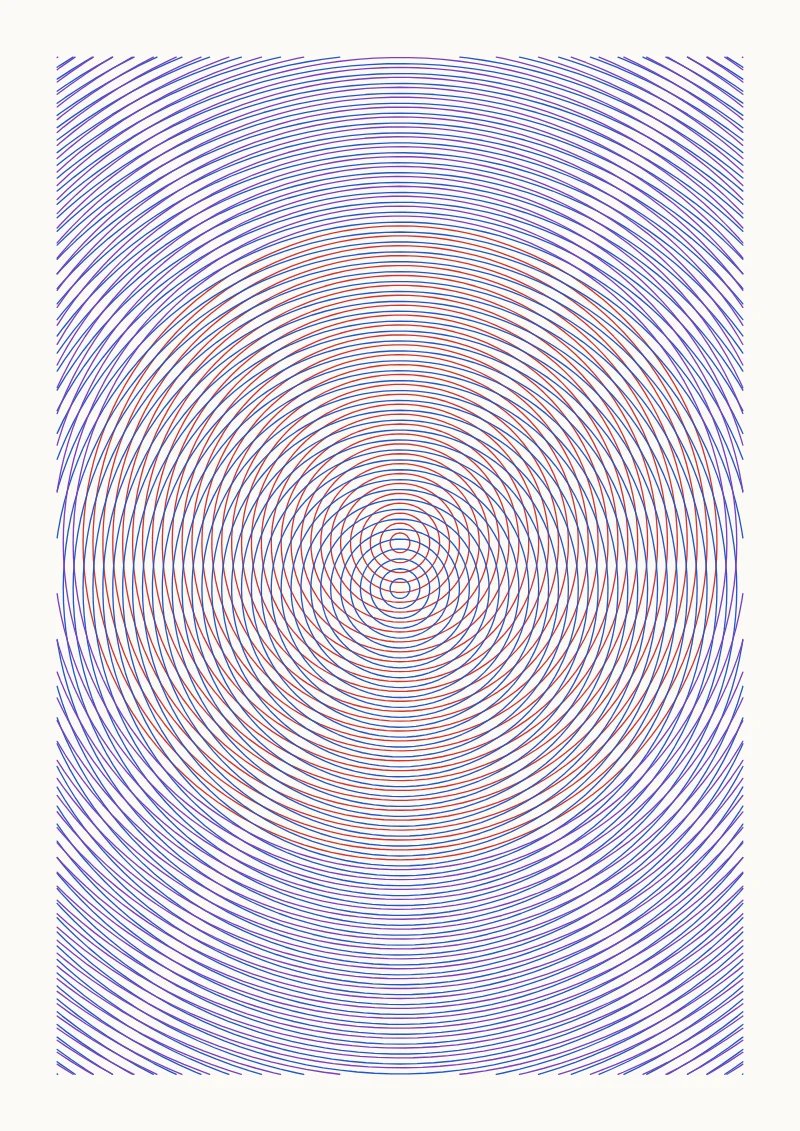 Moiré pen plotter drawing with the default settings