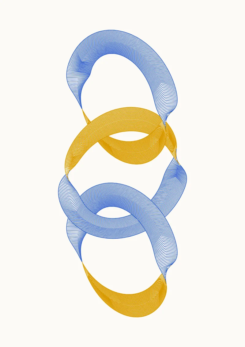 Ribbon Sculpture pen plotter drawing with the default settings