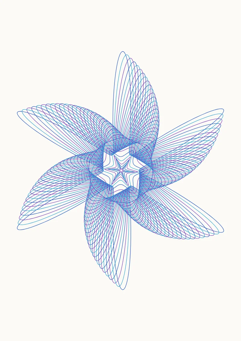 Superformula pen plotter drawing with the default settings