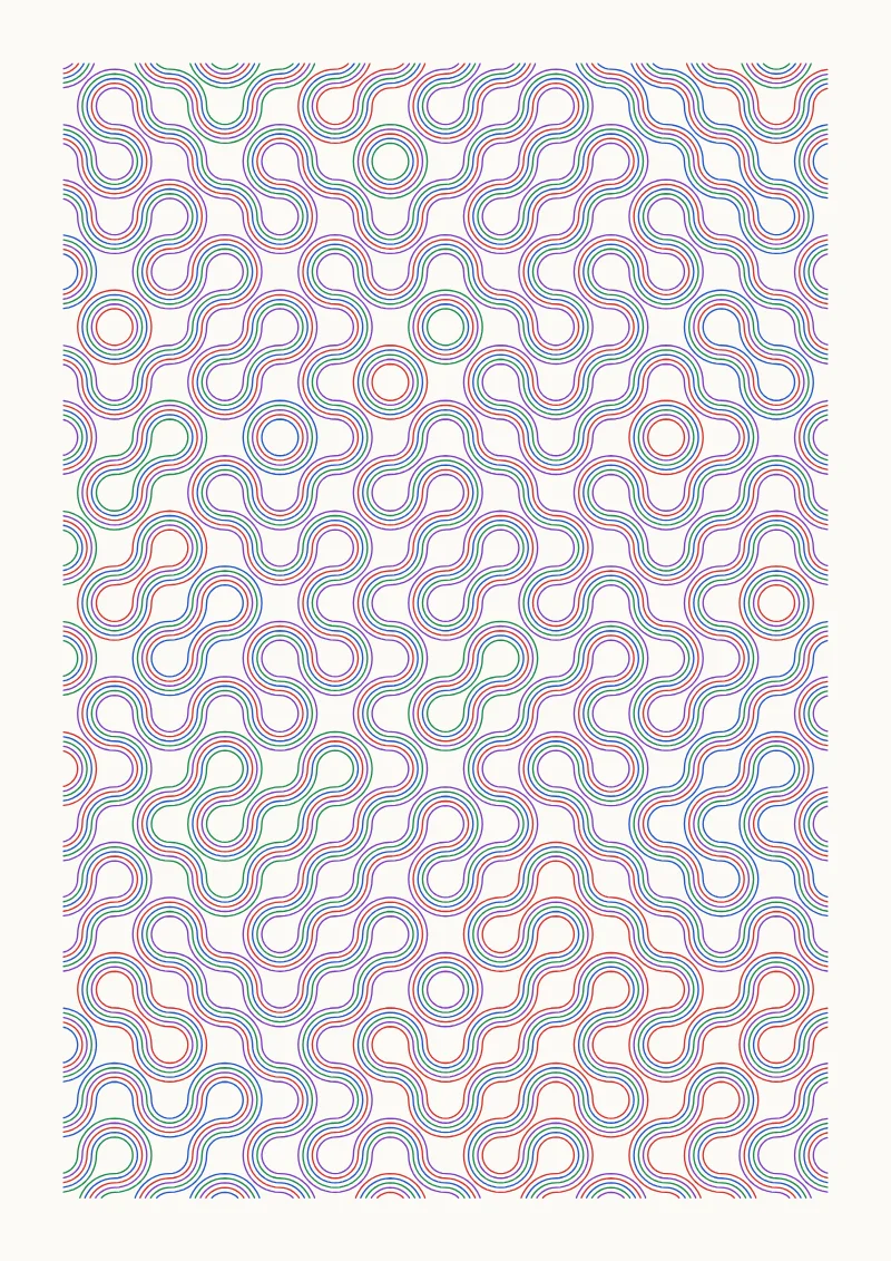 Truchet pen plotter drawing with the default settings