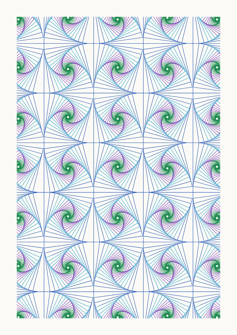 Whirls pen plotter drawing with the default settings